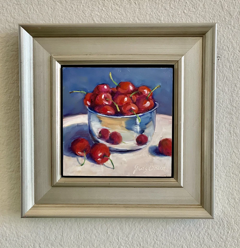 Green Apple on Checks — Judy Brock Fine Art